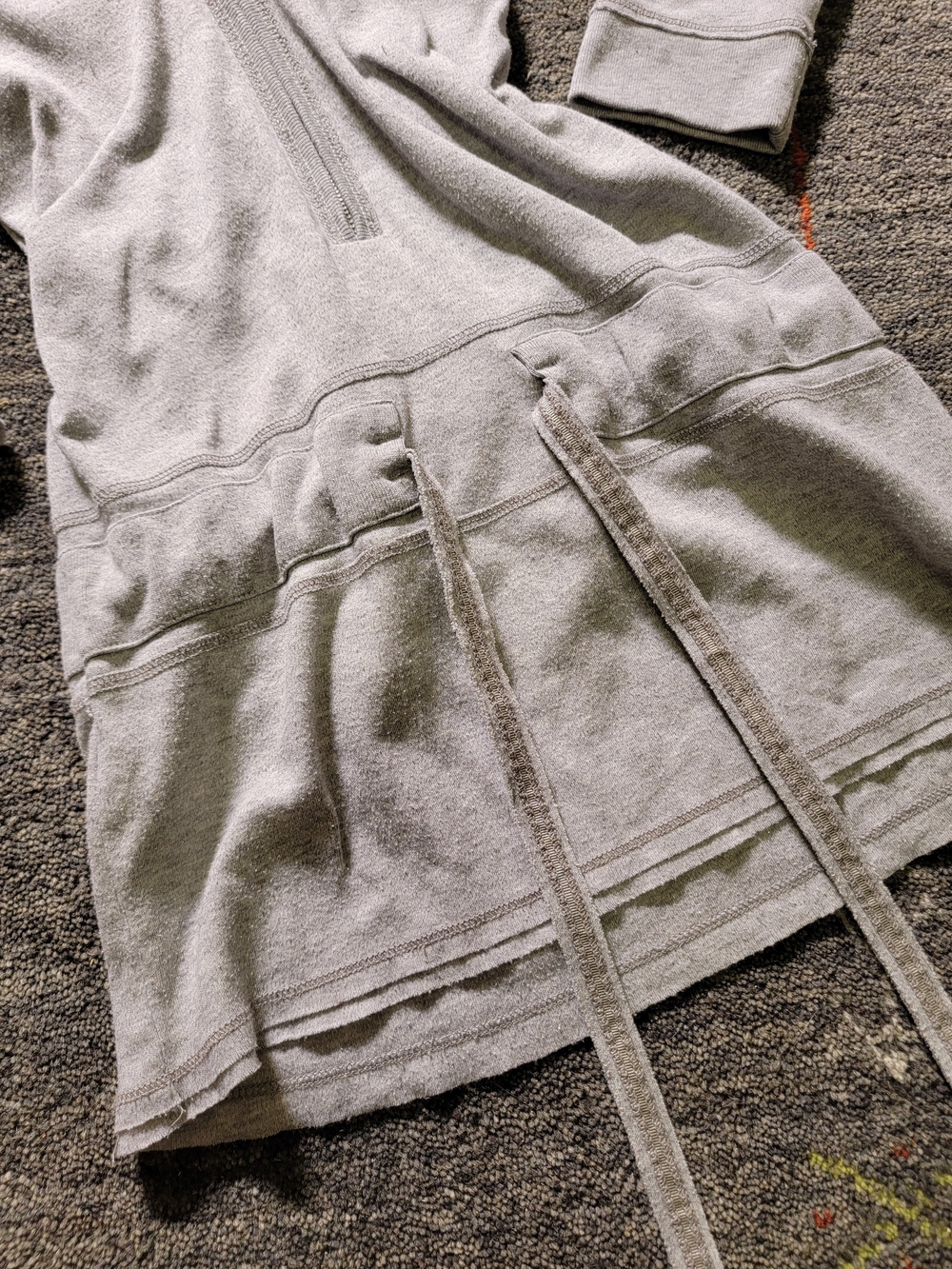 Hollister Vintage Y2k Heather Gray Hooded Sweatshirt Dress | Size Small - Picture 2 of 3